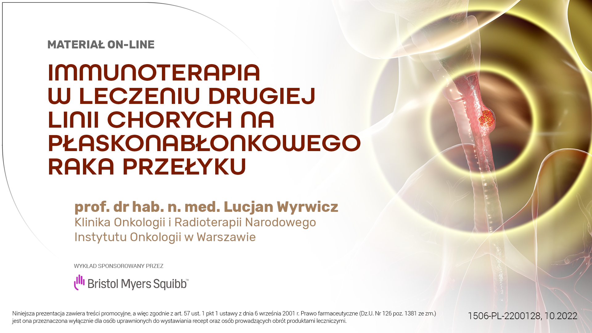 IMMUNOTERAPIA W LECZENIU DRUGIEJ LINII CHORYCH NA PŁASKONABŁONKOWEGO RAKA PRZEŁYKU